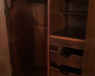 17 $325.00 Walnut wardrobe 39x60x23