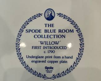 #80 $100.00 Spode Blue Room Collection Cake Stand and Plate