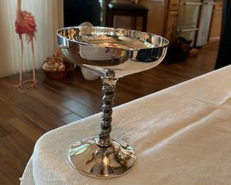 108	$70.00 	12 Silver Plate Champagne Goblets
