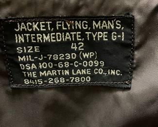 #101       $100.00		Jacket, Flying Man's - Size 42
