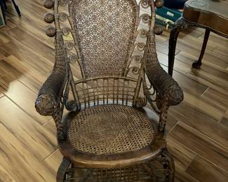 25 $95.00 Bamboo vintage rocker