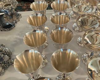 107	$70.00 	11 Silver Plate Wine Goblets
