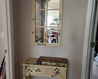 Console table and mirror