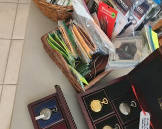 Knives (K-Bar, throwing, pocket knives, many styles and many brands - please, do not call or text for more photos or brand names, it isn't that I don't want to be helpful, I just forgot to photograph before we sortted and I cannot remember all that we have available.)