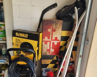 Cornhole, DeWALT Pressure washer, skis
