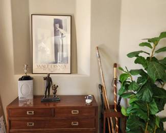 Iconic Disney, canes and walking sticks, cane stand, silk fiddle leaf fig