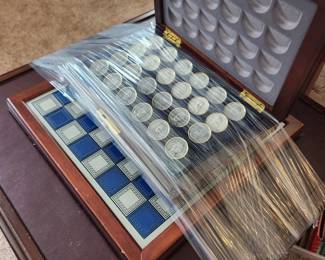 Franklin Mint Civil War Chess & Checkers