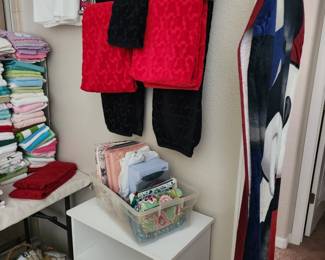 Towels, bathroom storage