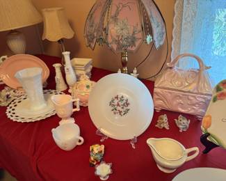 Milk glass decor