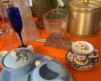 MCM serving items , bar ware