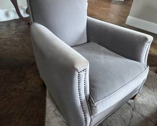 Beautiful Gray Velvet Chairs X 3