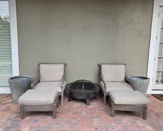 Chairs with Ottomans