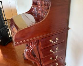 victorian Davenport Desk With unique side drawers fold out writing desk