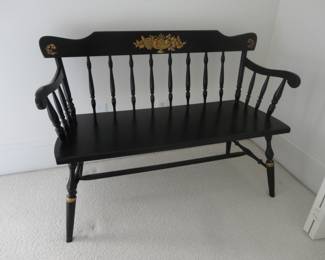American Colonial Hitchcock Solid Wood Bench aka Deacon's Bench