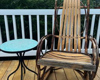 Amish style bent willow rocking chair