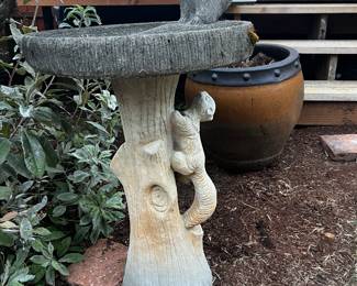 Concrete bird bath