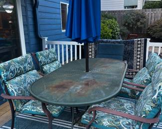 Metal table 5 chairs