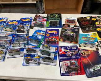 Assorted Die Cast Cars including NASCAR, Hot Wheels, Johnny Lightning