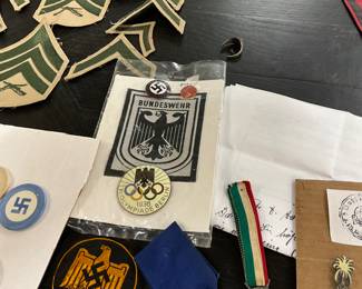 Assorted German Patches, Pins & Medals