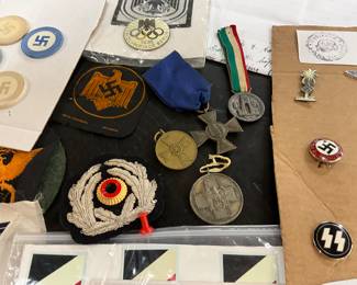Assorted German Patches, Pins & Metals