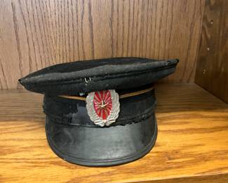 Japanese Army Airplane Pilot Cap w/Pilot Technique Mastery Badge