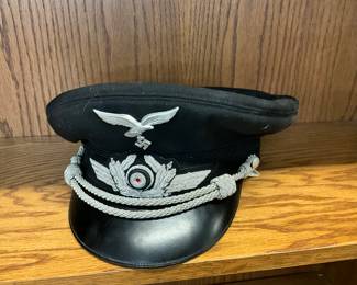 WWII German Luftwaffe Peak Officer Cap/Hat