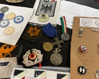 Assorted German Patches, Pins & Medals