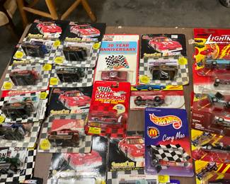 Assorted Die Cast Cars including NASCAR, Hot Wheels, Johnny Lightning