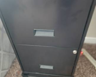 Letter size filing cabinet - Color Black - 2 drawer