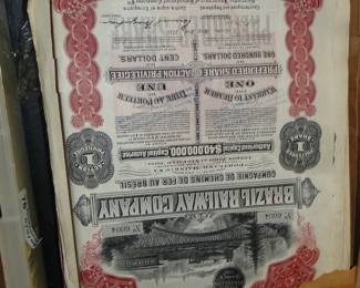 Old stock certificates