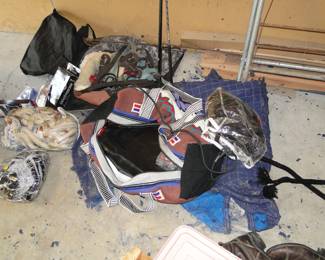 Horse items and more in garage