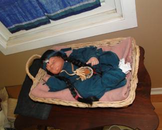 Indian baby doll with basket