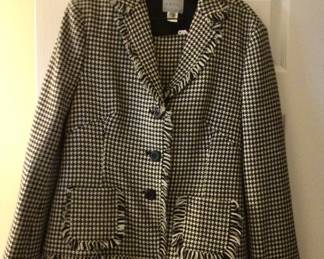 ADEC Black & White Check Jacket & Skirt
