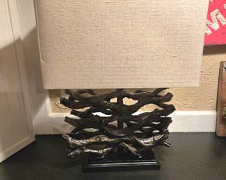 Wood Branch Base Table Lamp