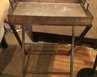 Removable metal tray table