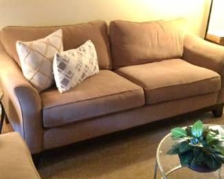 Lazy Boy 2 Cushion Tan Couch 80" Long