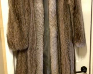 Racoon Full Length Coat Sz Large