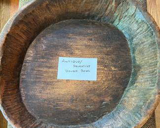 Antique/Primitive 20" Round Dough Bowl