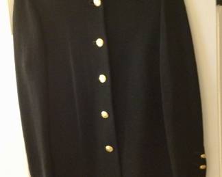 St. John Knit Black Jacket w/Skirt     