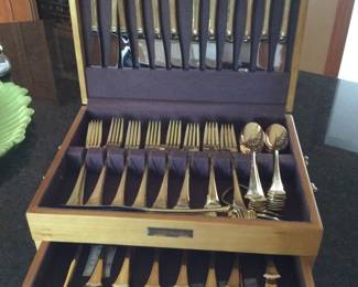 Gold Tone Flatware by International