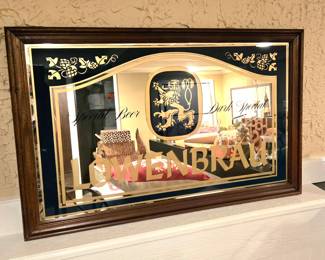 Lowenbrau Beer Frame Mirror