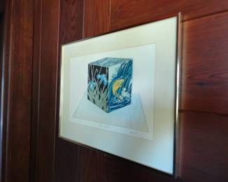 Nijo Garden by artist West - limited edition print in silver tone frame 20” x 16”