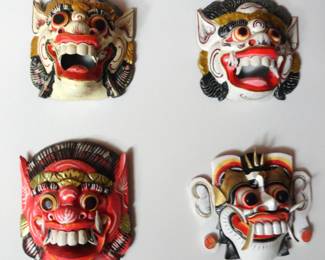 Hand-carved Balinese Masks