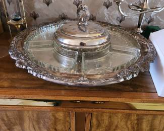 Silver lazy susan