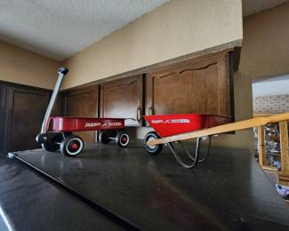 Radio flyer wheel barrel and wagon