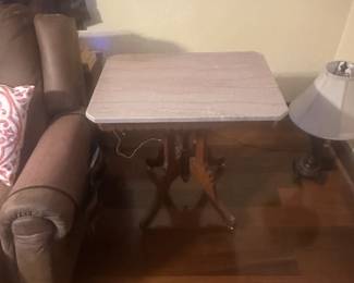 Eastlake marble top table