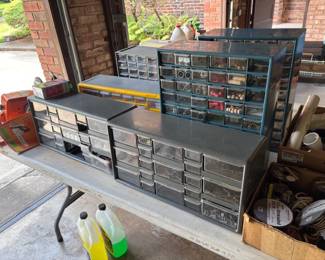 Hardware storage boxes, multi drawer