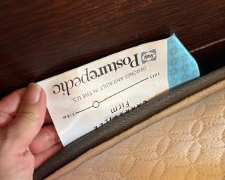 Nice clean mattress with the full-size bed