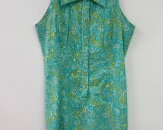 White label, no size tag
Green and blue octopus dress
Pit to pit 19
Shoulder to hem 34
$60