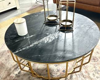 Marble top coffee table
